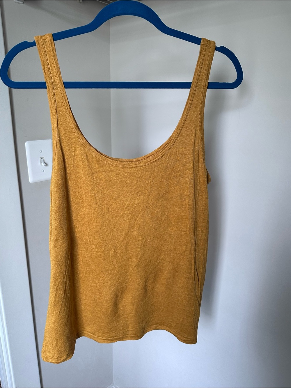 J. Crew Scoop Neck Tank Top in Mustard